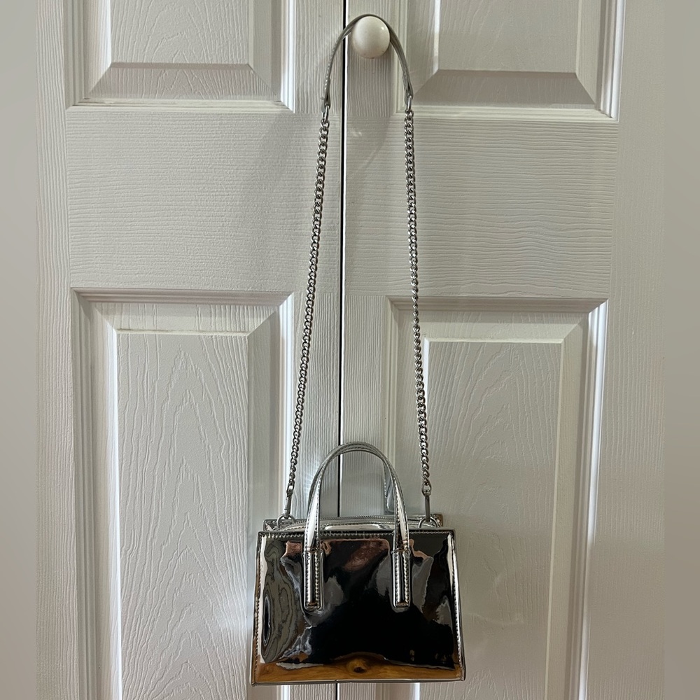 Zara Silver Metallic Purse